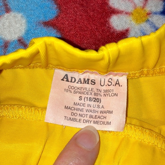 5/$15🌻Adams USA youth athletic shorts size small yellow - Picture 2 of 6